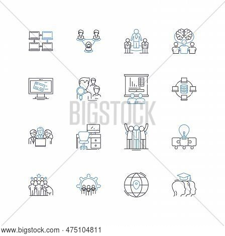 Innovation Conference Line Icons Collection. Creativity, Invention, Futurism, Insight, Progress, Bre