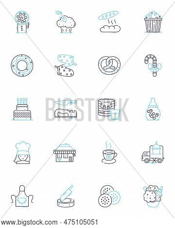 Sandwich Artist Linear Icons Set. Creative, Innovative, Skilled, Passionate, Diligent, Methodical, A
