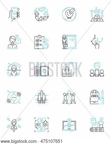 Budget Control Linear Icons Set. Frugality , Spending , Saving , Finances , Budgeting, Expenses , My