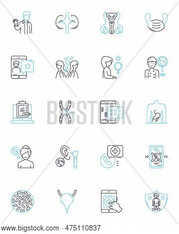 Hypnotherapy Linear Icons Set. Relaxation, Suggestion, Trance, Mindfulness, Visualization, Rejuvenat