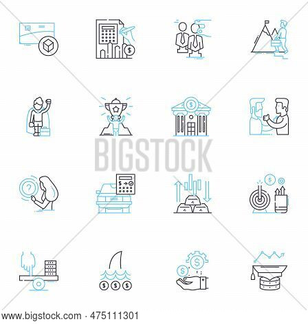 Digital Enterprise Linear Icons Set. Innovation, Transformation, Disruption, Agility, Automation, Te