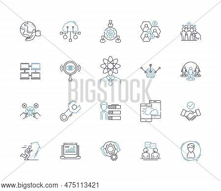 Intellectual Development Line Icons Collection. Learning, Curiosity, Reflection, Exploration, Insigh
