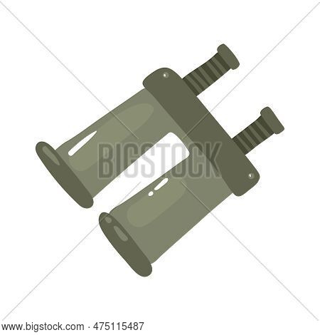Binoculars Icon In Flat Style Vector Illustration