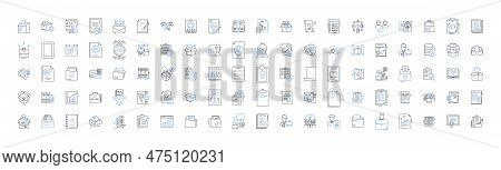 Workflow Management Line Icons Collection. Automation, Collaboration, Efficiency, Productivity, Opti