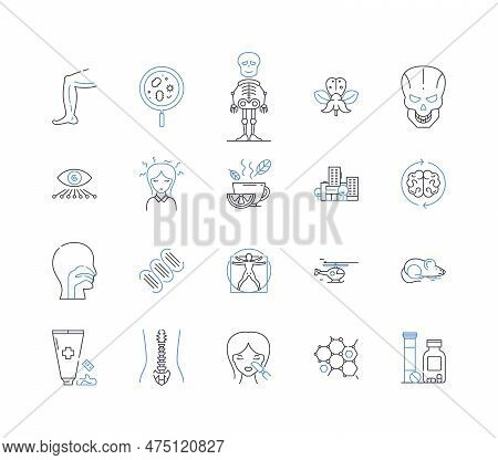Health Remedies Line Icons Collection. Aromatherapy, Meditation, Herbalism, Acupuncture, Yoga, Refle