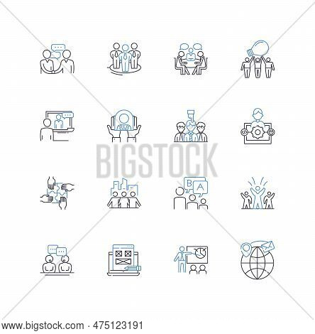 My-making Operation Line Icons Collection. Assembly, Manufacturing, Production, Crafting, Making, Fa