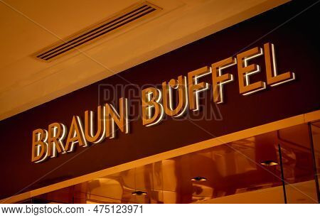 Kuala Lumpur, Malaysia - December 04, 2022: Braun Buffel Brand Retail Shop Logo Signboard On The Sto