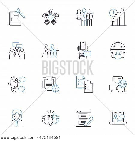 Educational Institutions Line Icons Collection. College, University, School, Academy, Institute, Cam