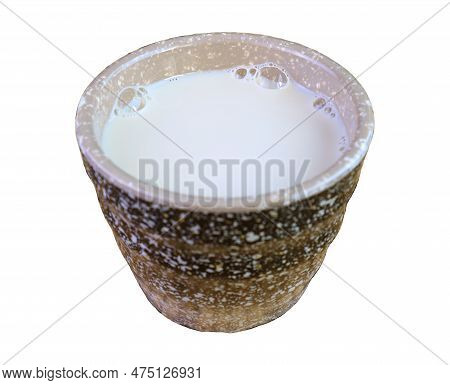 Closeup Of A Cup Of Soy Milk Isolated On Transparent Background, Png File