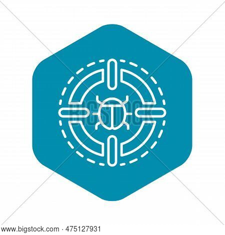 Virus Detected Icon. Outline Virus Detected Icon For Web Design Isolated On White Background