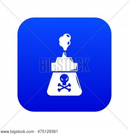 Poison Icon Blue Isolated On White Background