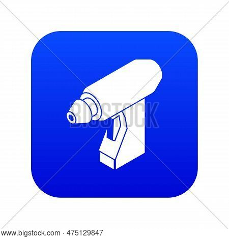 Manual Welding Torch Icon Blue Isolated On White Background