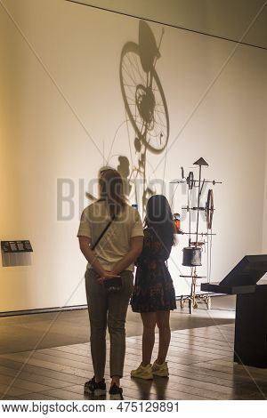 Abu Dhabi, Uae -03.12.2023 - Shot Of The Exhibit On Display Of The Louvre Museum. Culture