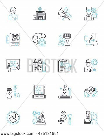 Wellness Center Linear Icons Set. Balance , Detox , Serenity , Energy , Mindfulness , Relaxation , N
