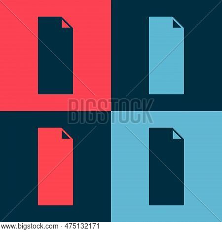 Pop Art Grip Tape On A Skateboard Icon Isolated On Color Background. Vector