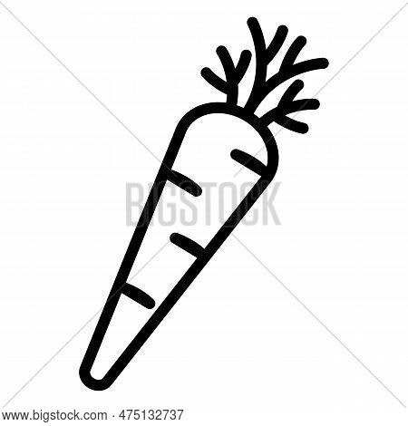 Carrot Icon. Icon Of Carrot In Outline Or Line Style.