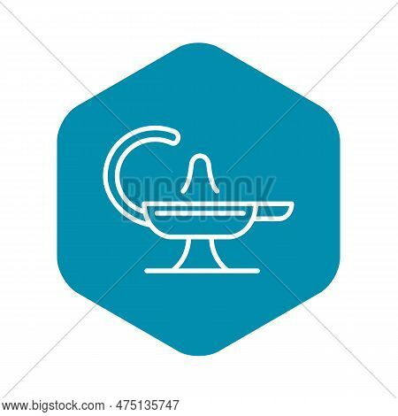Magic Lamp Icon. Outline Magic Lamp Icon For Web Design Isolated On White Background
