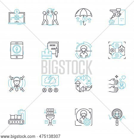 Budget Control Linear Icons Set. Frugality , Spending , Saving , Finances , Budgeting, Expenses , My