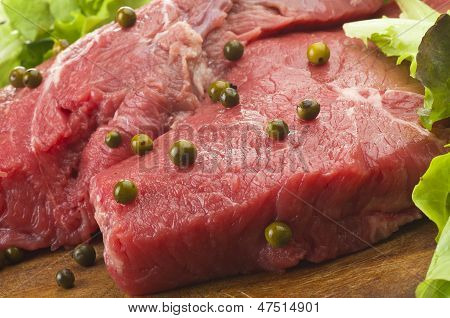 Rumpsteak mit grünem Pfeffer