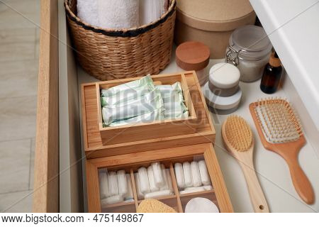Keeping Tampons And Other Self Care Products In Drawer