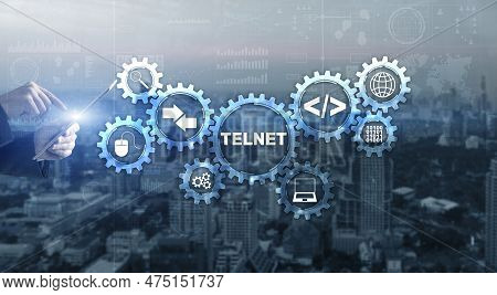 Telnet Virtual Terminal Client. Internet And Network Concept