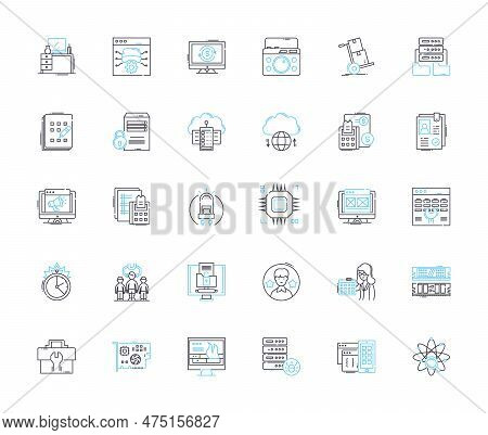 Nerk Communication Linear Icons Set. Nerk, Communication, Connection, Link, Collaboration, Interacti