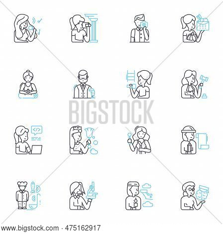 Innovative Strategies Linear Icons Set. Agility, Creativity, Disruption, Efficiency, Forward-thinkin