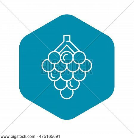 Raw Grape Icon. Outline Raw Grape Icon For Web Design Isolated On White Background