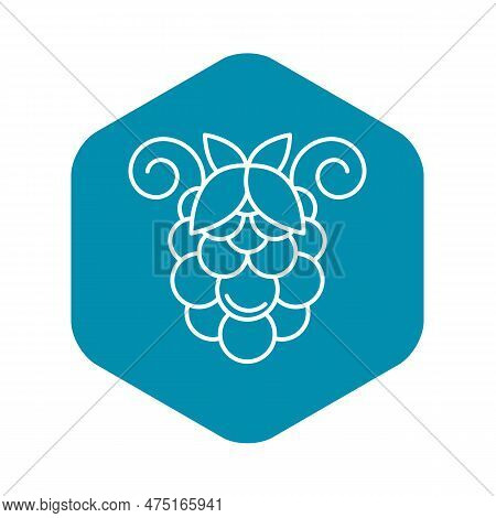 Bunch Of Grapes Icon. Outline Bunch Of Grapes Icon For Web Design Isolated On White Background