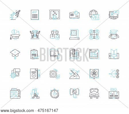 Expertise Linear Icons Set. Knowledge, Skill, Proficiency, Mastery, Talent, Experience, Specialty Li