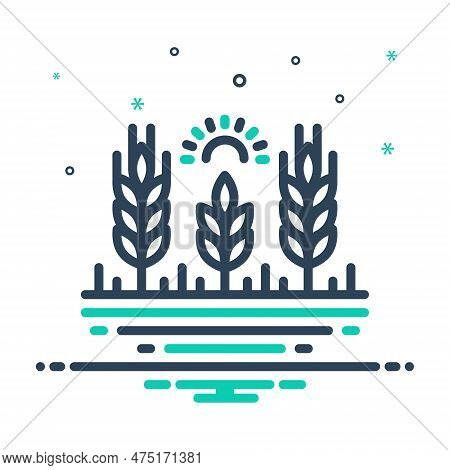 Mix Icon For Harvest Wheat Crop Yield Agricultural Agricultural-produce Reaping Ingathering Sheaf Ce