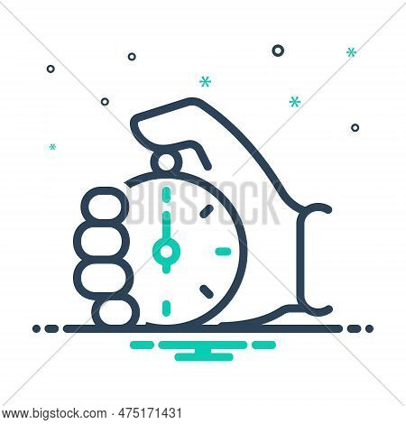Mix Icon For Starts Stopwatch Hurry Counting Quick Timeout Clock Limit Deadline