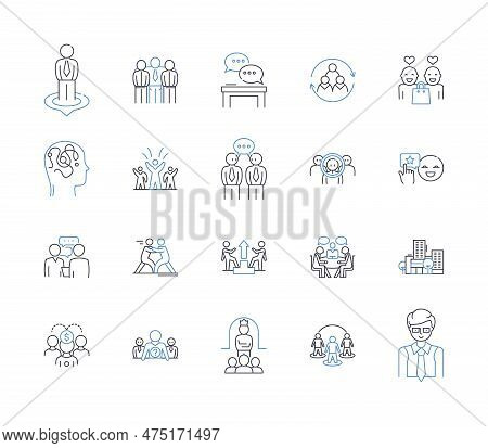 Digital Seminar Line Icons Collection. Webinar, Virtual, Online, Cyber, Technical, Virtual Learning,