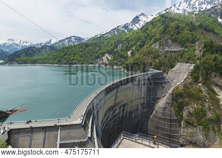 Kurobe Daiyon Dam In Tateyama Kurobe Alpine Route In Japan