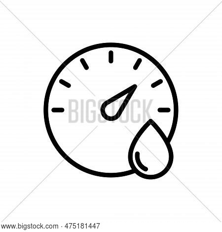 Sauna Termometer Outline Vector Icon Isolated On White Background. Sauna Termometer Line Icon For We