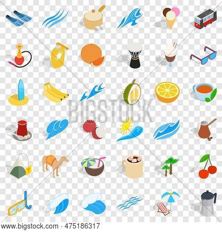 Cezve Icons Set. Isometric Style Of 36 Cezve Icons For Web For Any Design