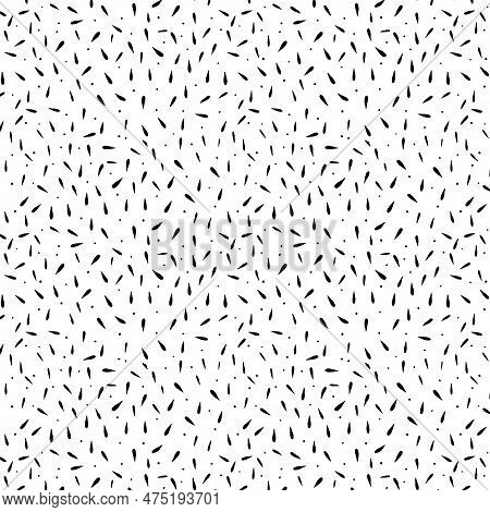 Abstract Background Dot And Drop Hand Drawn Monochrome Pattern Black And White Chaotic Order