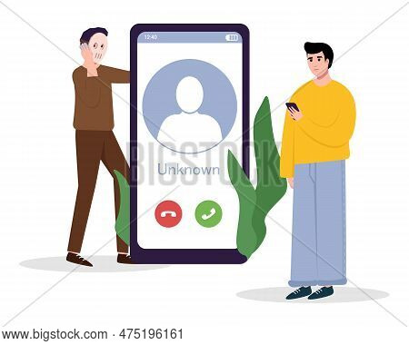 Phone Scam Concept. Scamming People To Get Their Money. Financial Phishing Warning. Fraud Signs And 