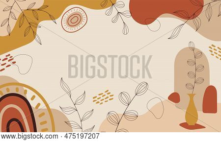 Aesthetic Background. Boho Background. Background In Boho And Aesthetic Style.