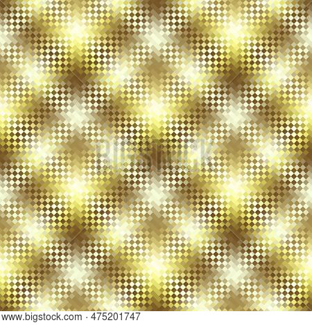 Diagonal Plaid Pattern. Moire Overlapping Effect. Vector Seamless Image.