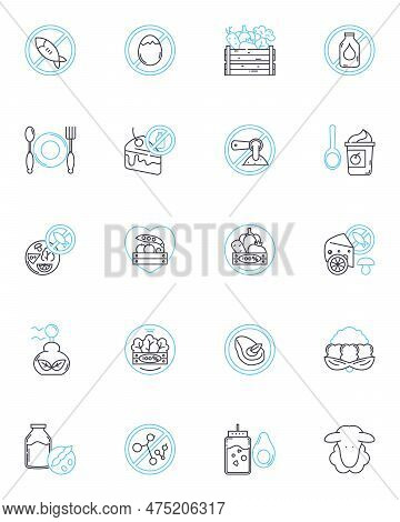 Spiritual Wellness Linear Icons Set. Serenity, Faith, Harmony, Enlightenment, Gratitude, Blessings, 