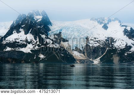 Beautiful View Of Holgate Glacier, Kenai Fjords National Park, Alaska