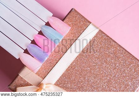 Festive Color Palettes Of Nail Gel Polish For Manicure And Pedicure Nails