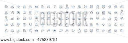 President Elect Line Icons Collection. Biden, Transition, Inauguration, Kamala, Cabinet, Unity, Elec