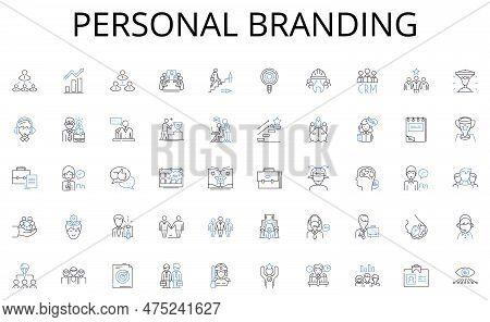 Personal Branding Line Icons Collection. Treatment, Diagnosis, Surgery, Therapy, Prescription, Consu