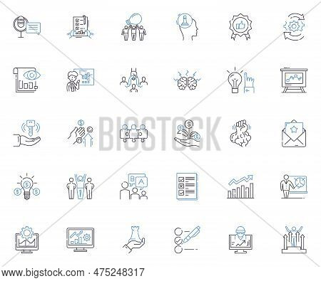 Marketing Analytics Line Icons Collection. Data, Metrics, Roi, Segmentation, Optimization, Conversio