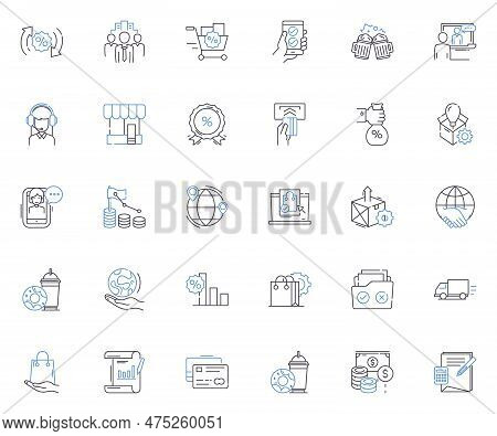 Simple Interest Line Icons Collection. Calculation, Finance, Rate, Loan, Investment, Principal, Acco