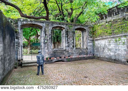 Fort Santiago,rear View Of The Rizal Shrine,manila,the Philippines.