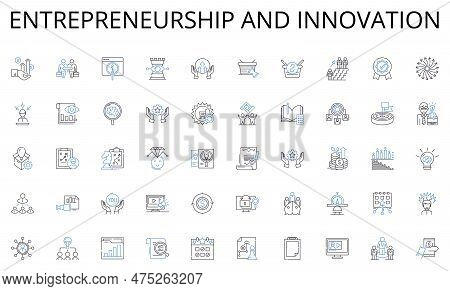 Entrepreneurship And Innovation Line Icons Collection. Secretary, Receptionist, Assistant, Clerk, Co