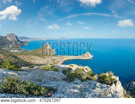 Coastline Of  Novyj Svit  Reserve Summer Panorama (capchik Cape, Crimea, Ukraine)